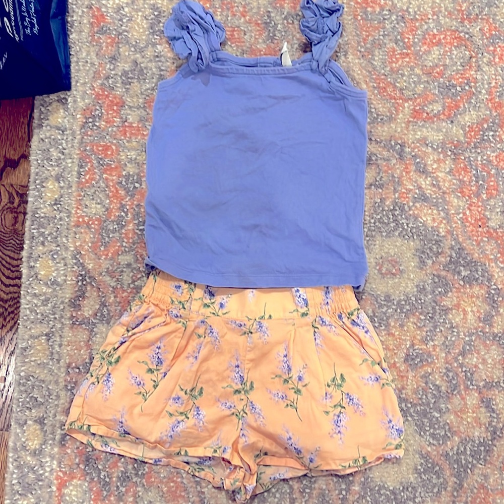 Janie and Jack purple tank top size 5 and matching shorts size 4